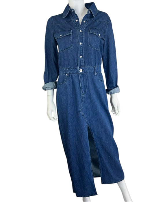 STEVE MADDEN NWT Blue Denim Dakoda Maxi Dress Size 2