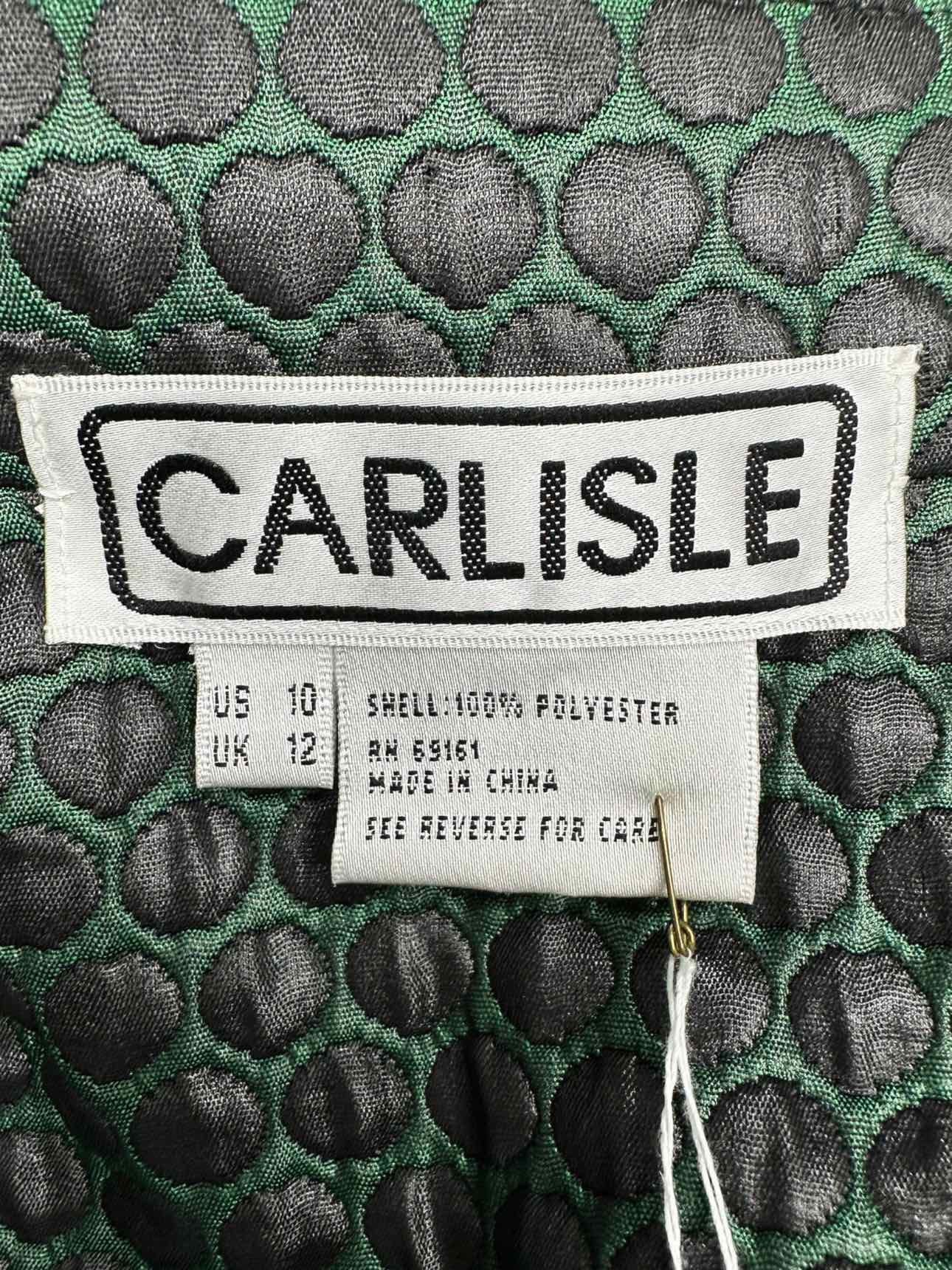 CARLISLE NWT Green Polka Dot Dress Jacket Size 10