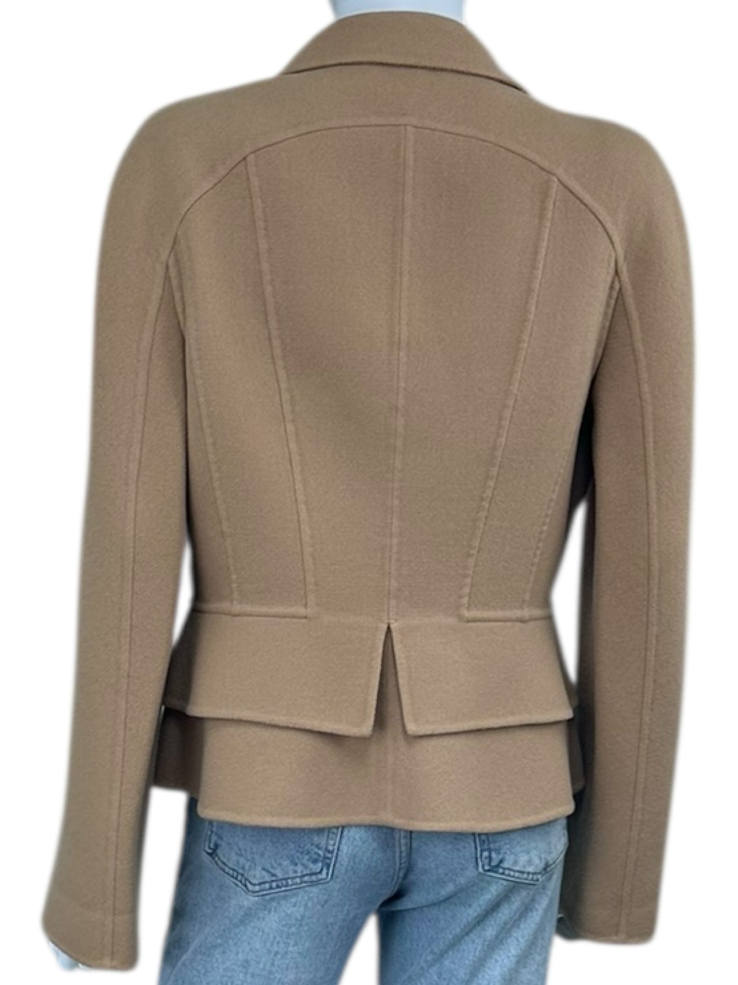 ESCADA Tan 100% Virgin Wool Blazer Size 40