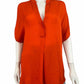 Vince Orange Silk Popover Blouse Size L