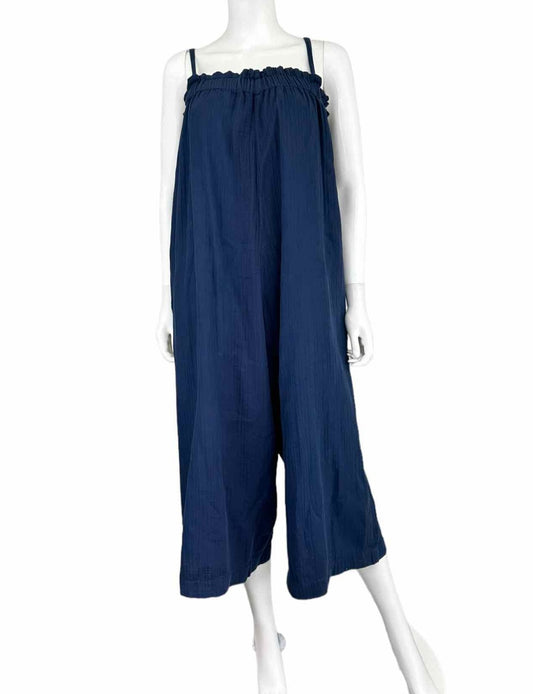 SUNDRY Navy Blue Gauze Jumpsuit Size 0