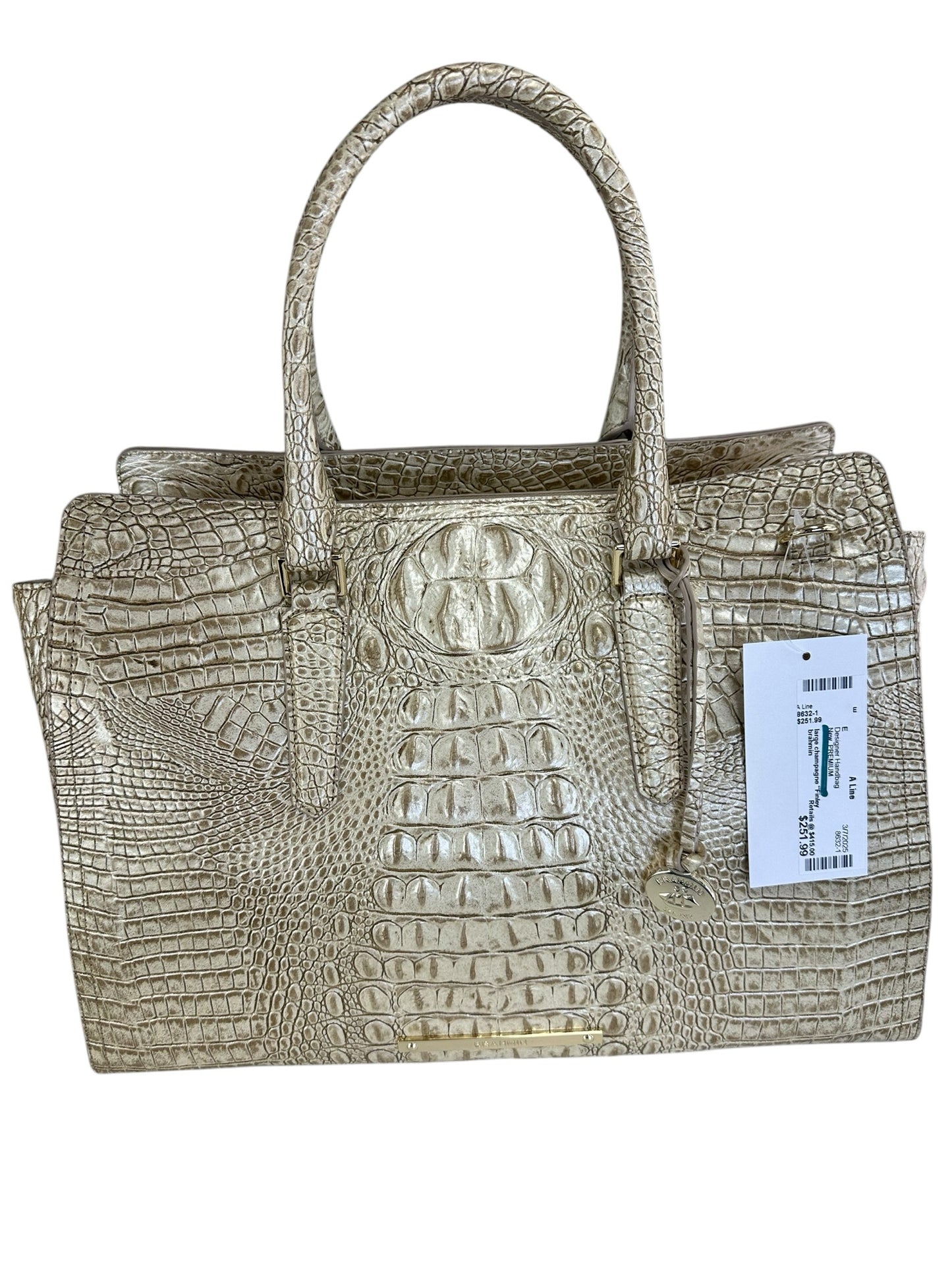 Brahmin Champagne 'Finley Carryall-Stardust Melbourne' Designer Handbag