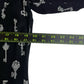 EQUIPMENT Black 100% Silk Key Print Button-Down Shirt Size XS