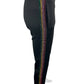 PAM&GELA Black Cropped Rhinestone Pants Size S