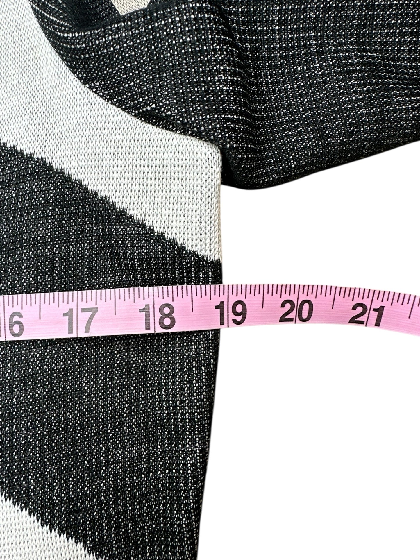 MING WANG Geometric Pattern Sweater Knit Cardigan Jacket Size S