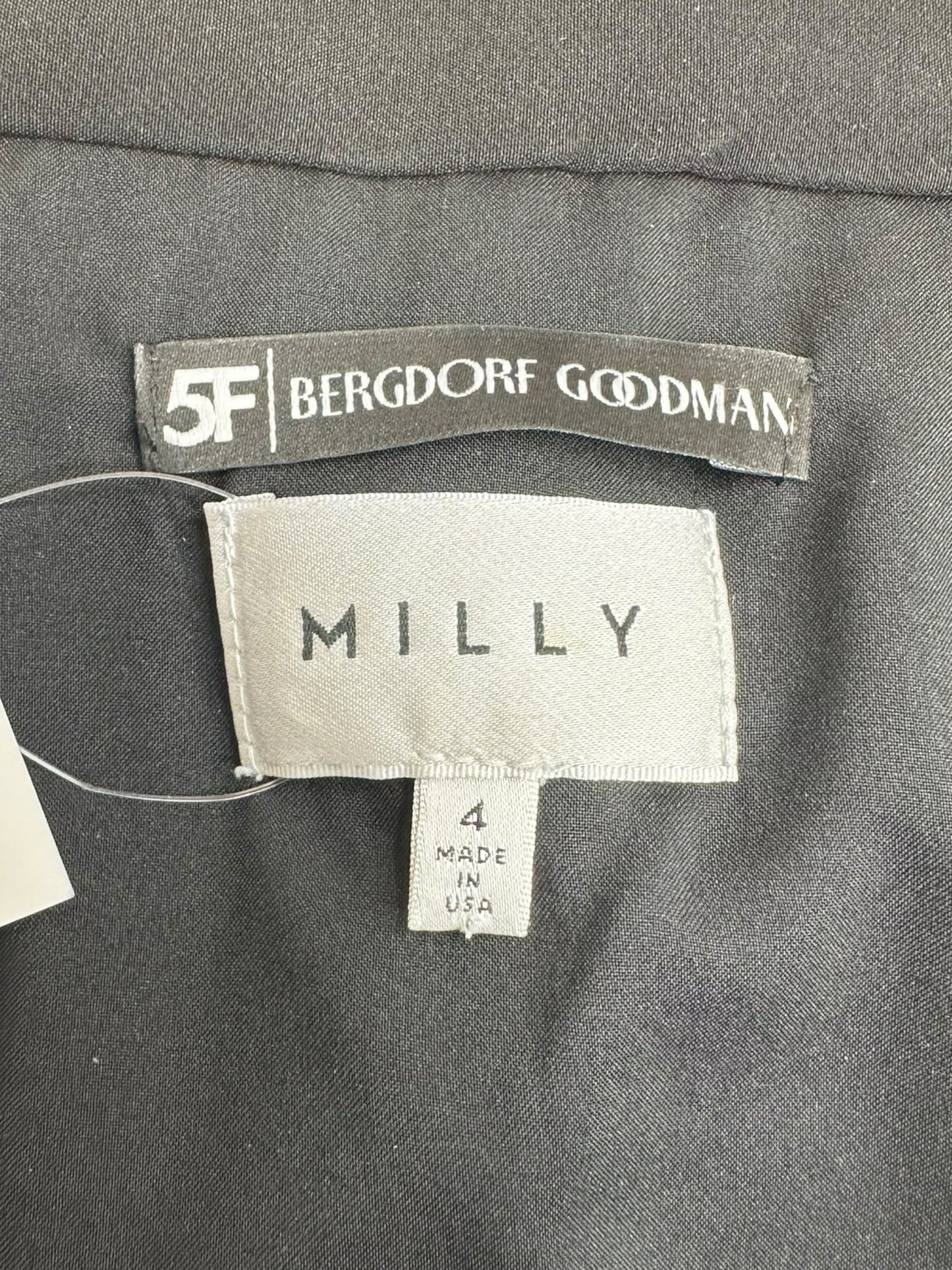 MILLY Black Strapless Cocktail Dress Size 4
