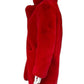 APPARIS Red Faux Fur Coat Size S