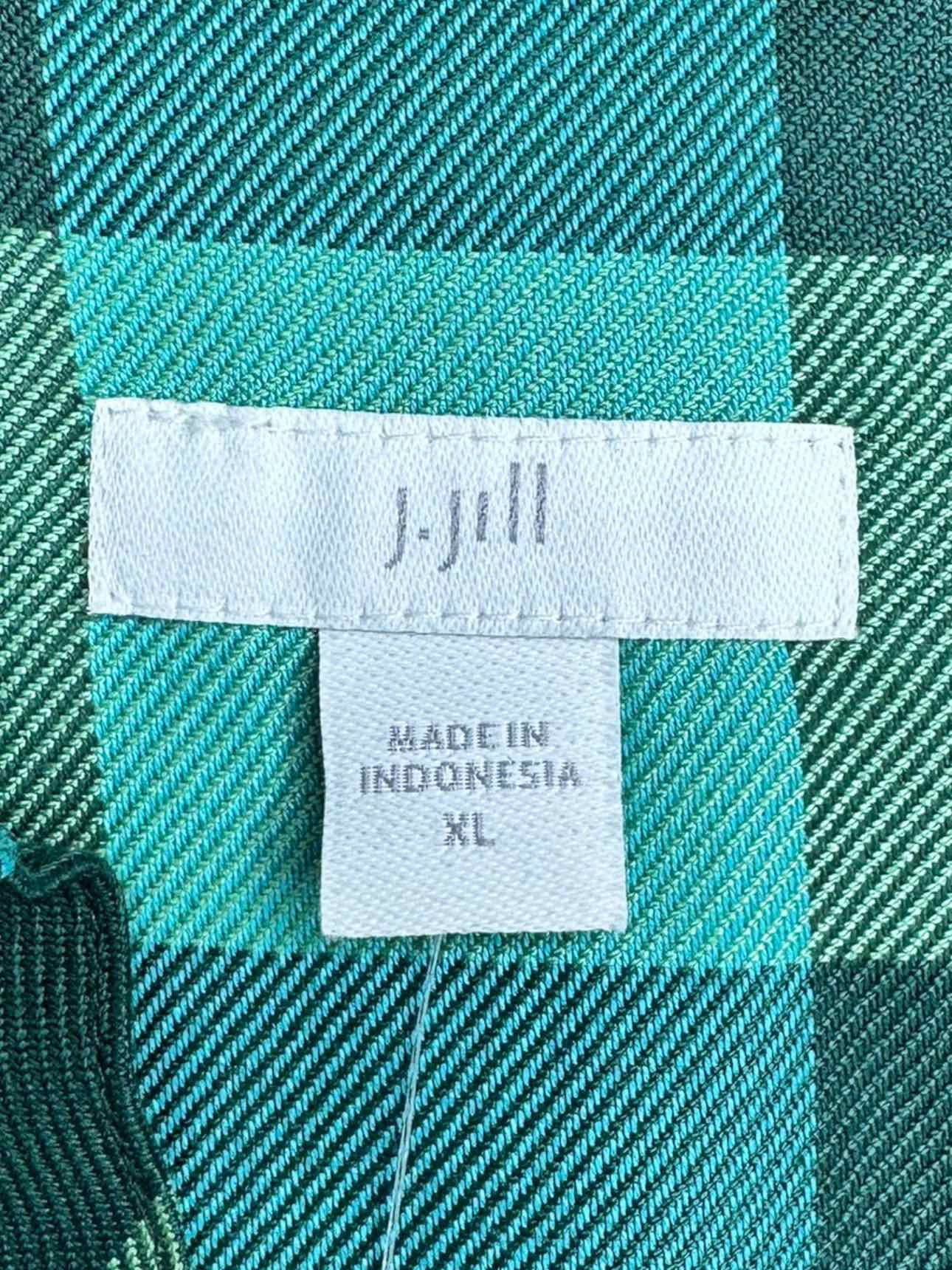 J. Jill NWT Green Plaid Dress Size XL