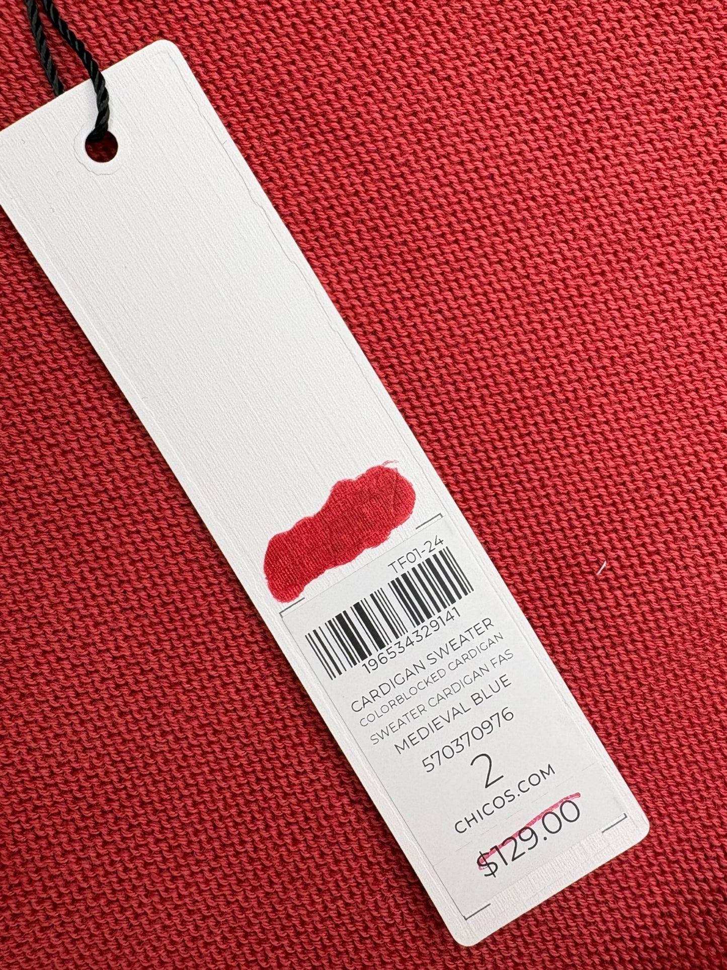 Chico's NWT Colorblock Sweater Cardigan Size L