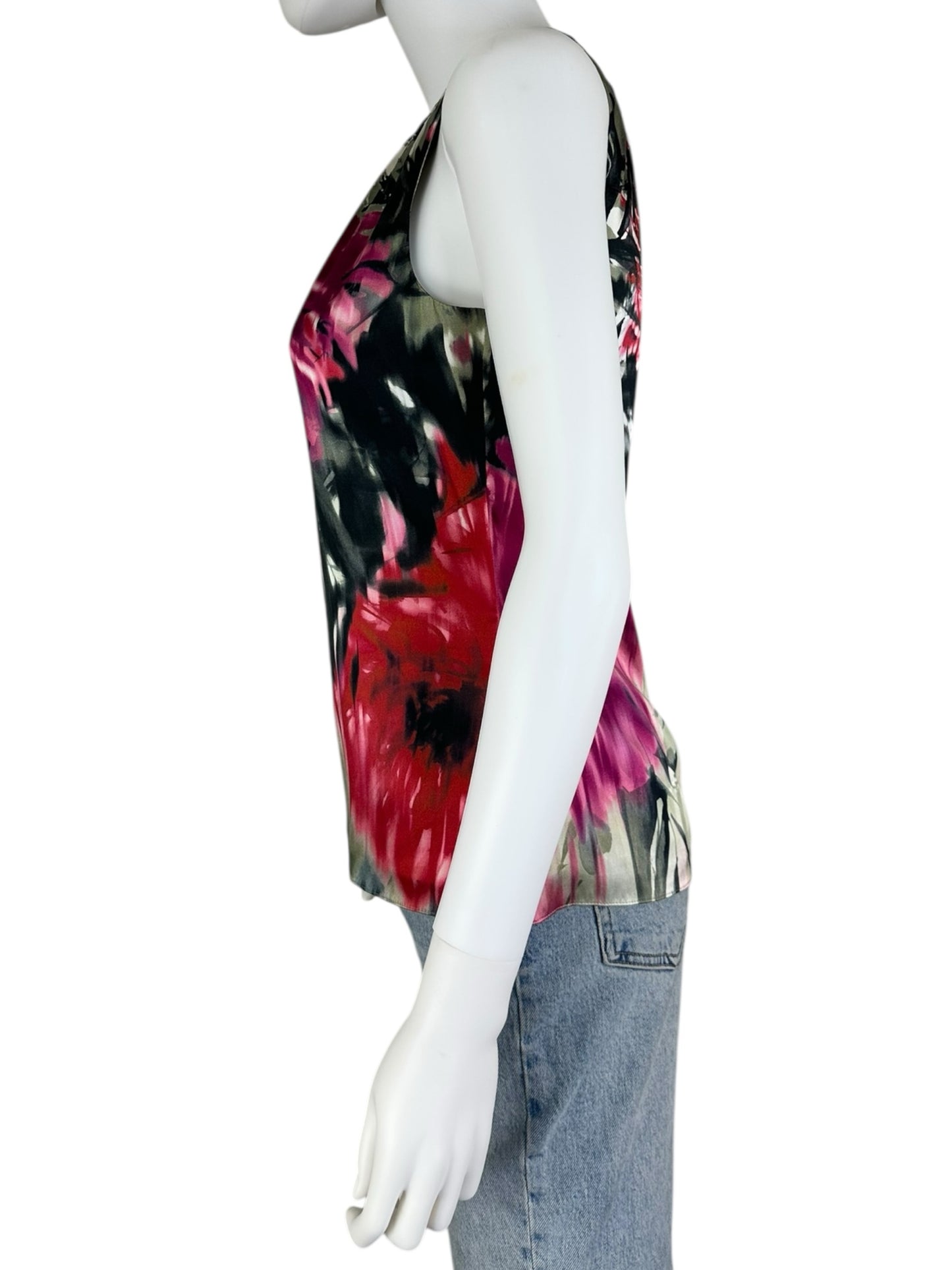 ELIE TAHARI Silk Floral Shell Size S