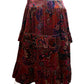 Cynthia Steffe Maroon Velvet Paisley Midi Skirt Size 6