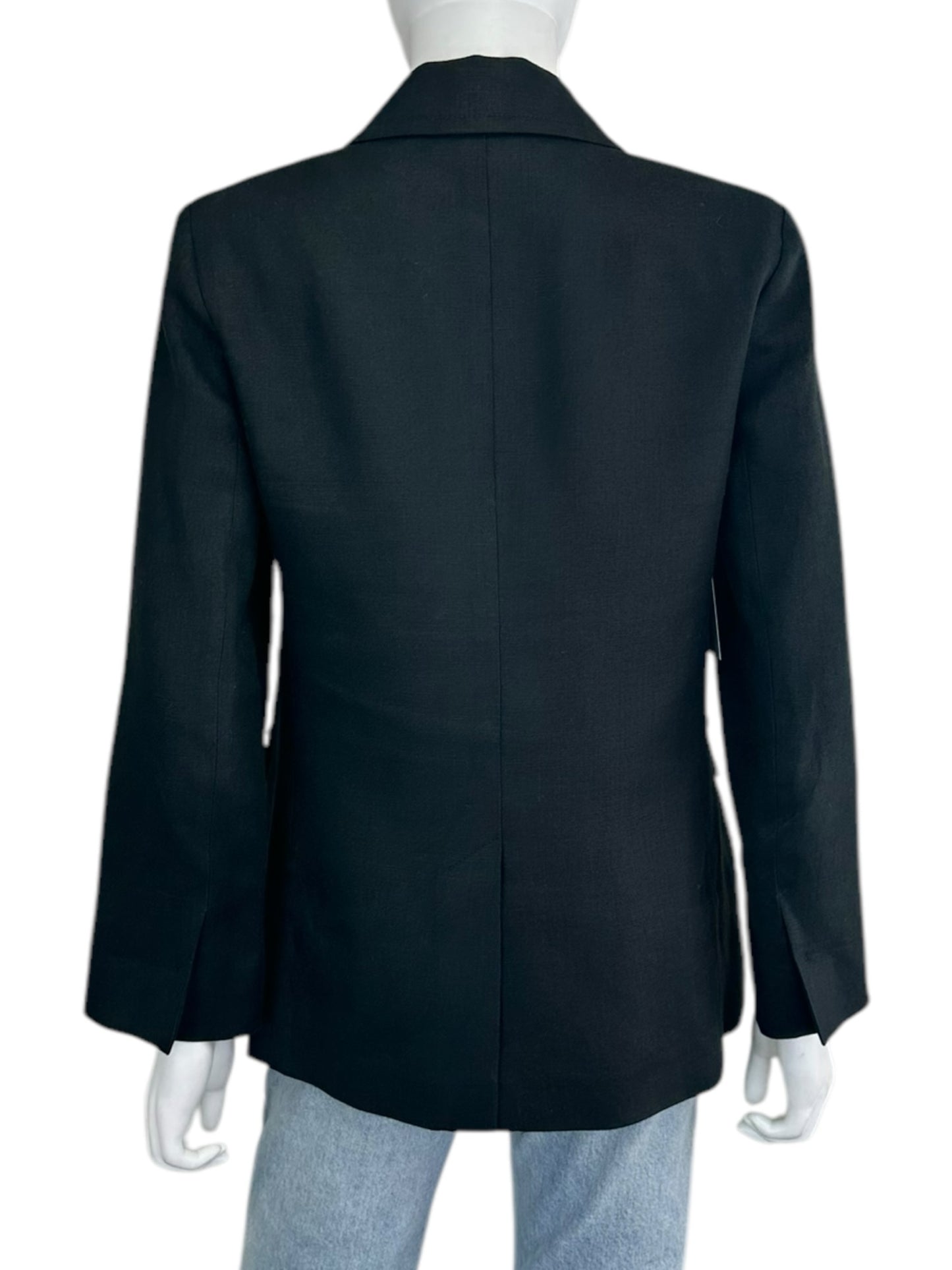 MaxMara Black 100% Linen Blazer Size S