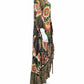 FARM for Anthropologie Black Floral Pattern Duster Size XL