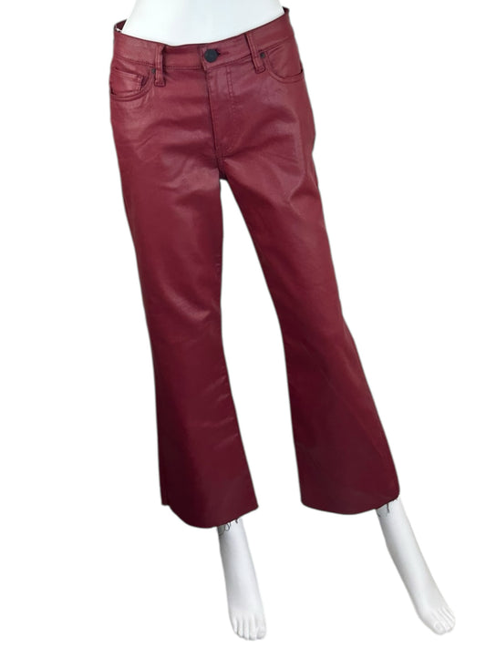 KUT from the Kloth NWT Burgundy Coated Kelsey Crop Boot Jeans Size 6
