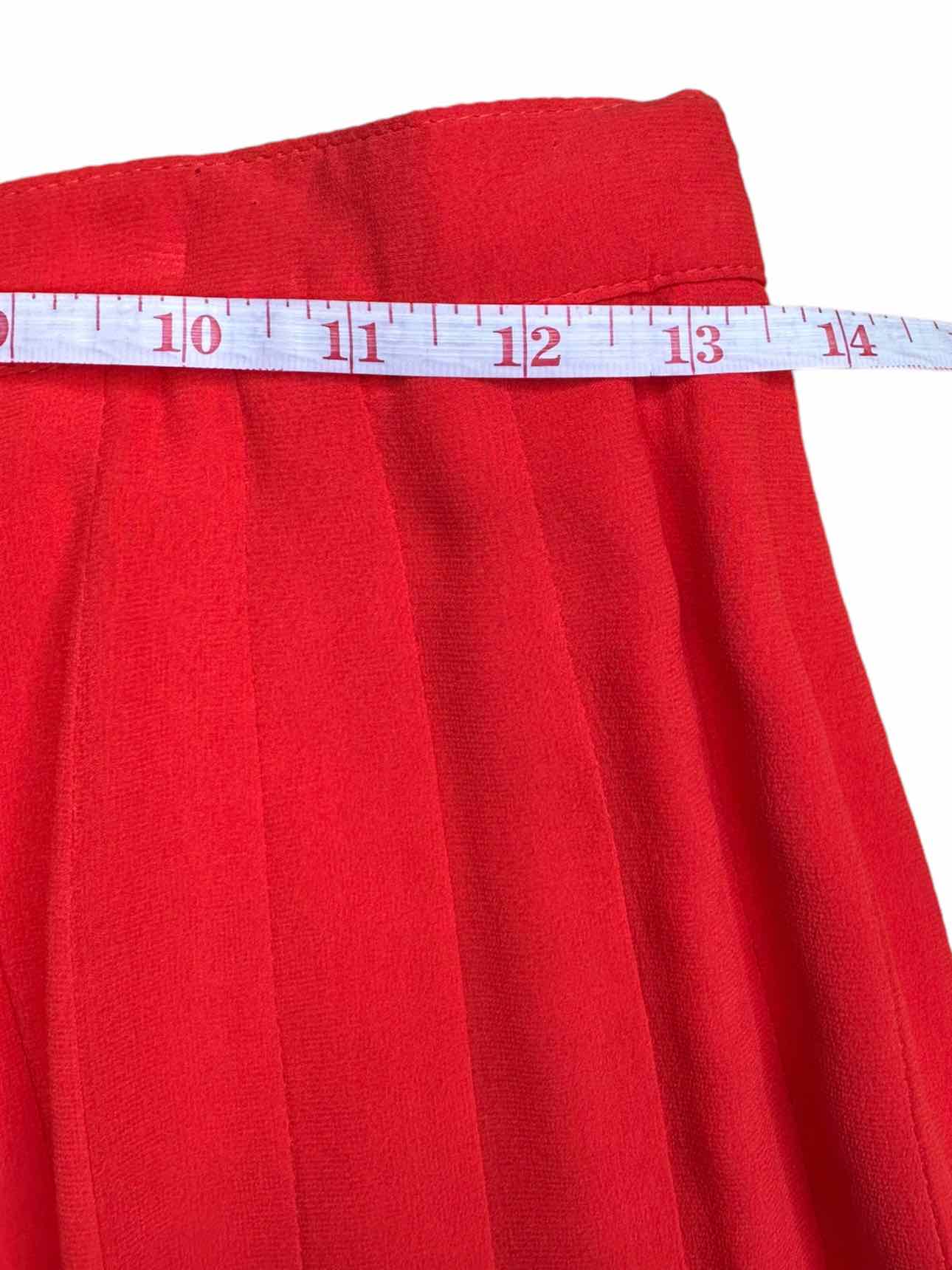 ESCADA Red Pleated Skirt Size 38