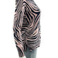 J. Crew Pink 100% Cashmere Zebra Stripe Sweater Size S