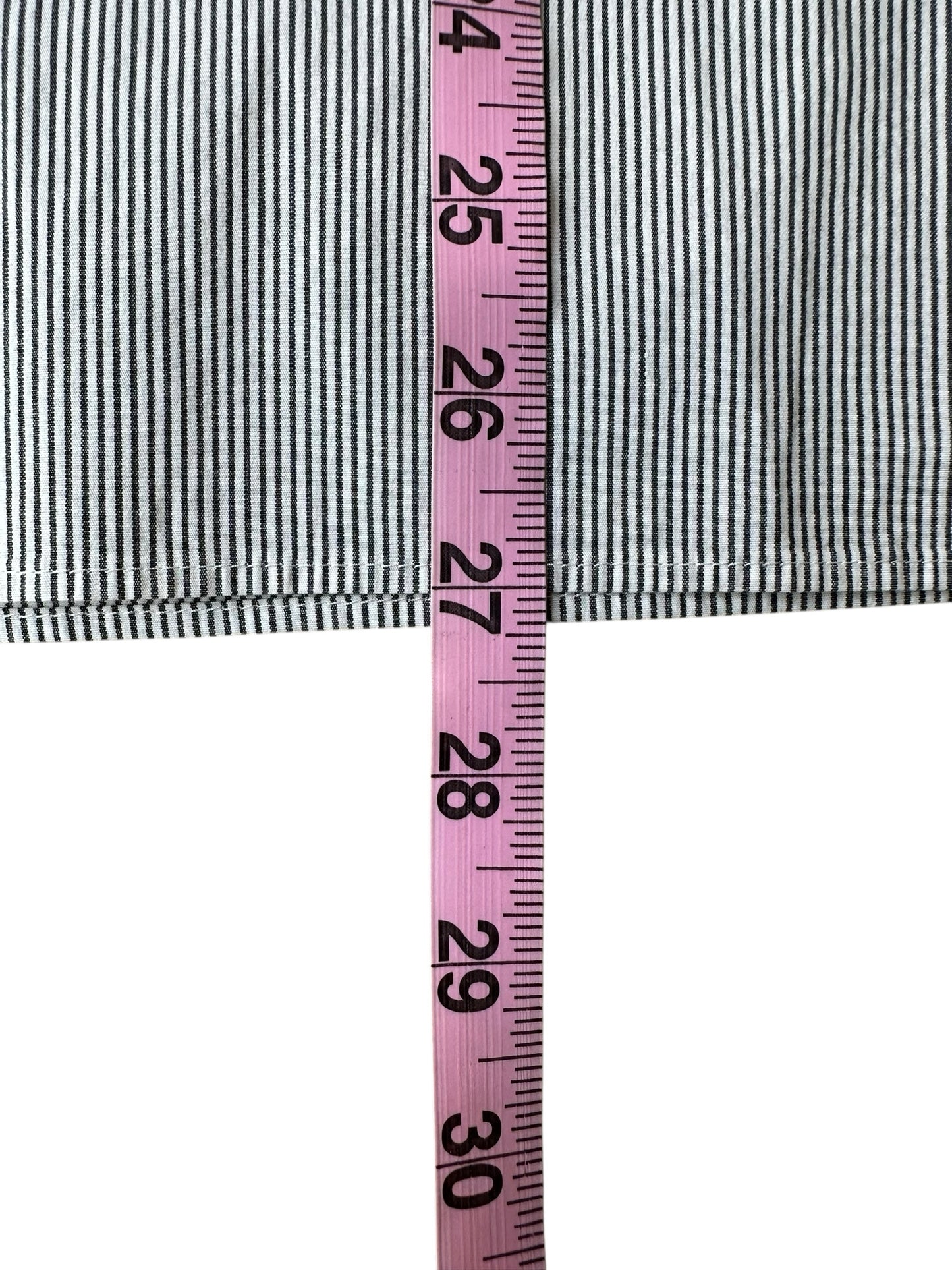 LAFAYETTE 148 NEW YORK Gray Striped Button-Down Shirt Size XL