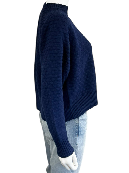 lululemon NWT Navy Texture Play Crew Sweater Size XS