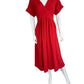 100% Cotton HATCH Red Maxi Dress Size 2