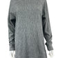 bobi NWT Grey Zipside Crewneck Knit Top Size S