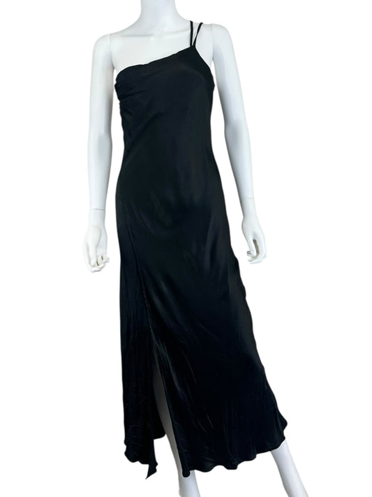Bl^nk NWT Black Satan Slip Dress Size 6