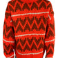 the great. Red Folk Wool Knit Sweater Size 1