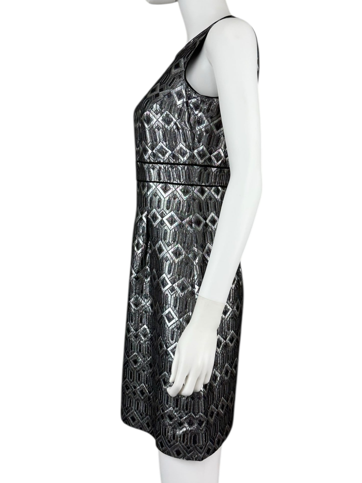 Tory Burch Silver Ryanne Cocktail Dress Size 2