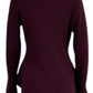 Talbots 100% Cashmere Merlot Ribbed Sweater Size M