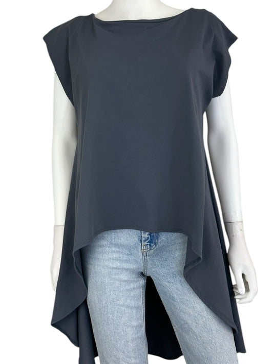 SUSANA MONACO Dark Gray Knit Tunic Size L