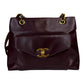 CHANEL Vintage Burgundy Leather Shoulder Bag