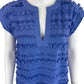 marie oliver Blue Fringe Mini Dress Size M