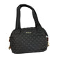 MZ WALLACE Gray Quilted Medium Sutton Deluxe Designer Handbag
