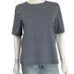 J. McLaughlin Blue And White Checkered Blouse Size M