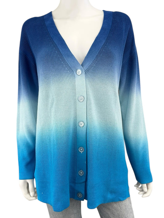Talbots NWT Blue Ombre Sweater Cardigan Size M