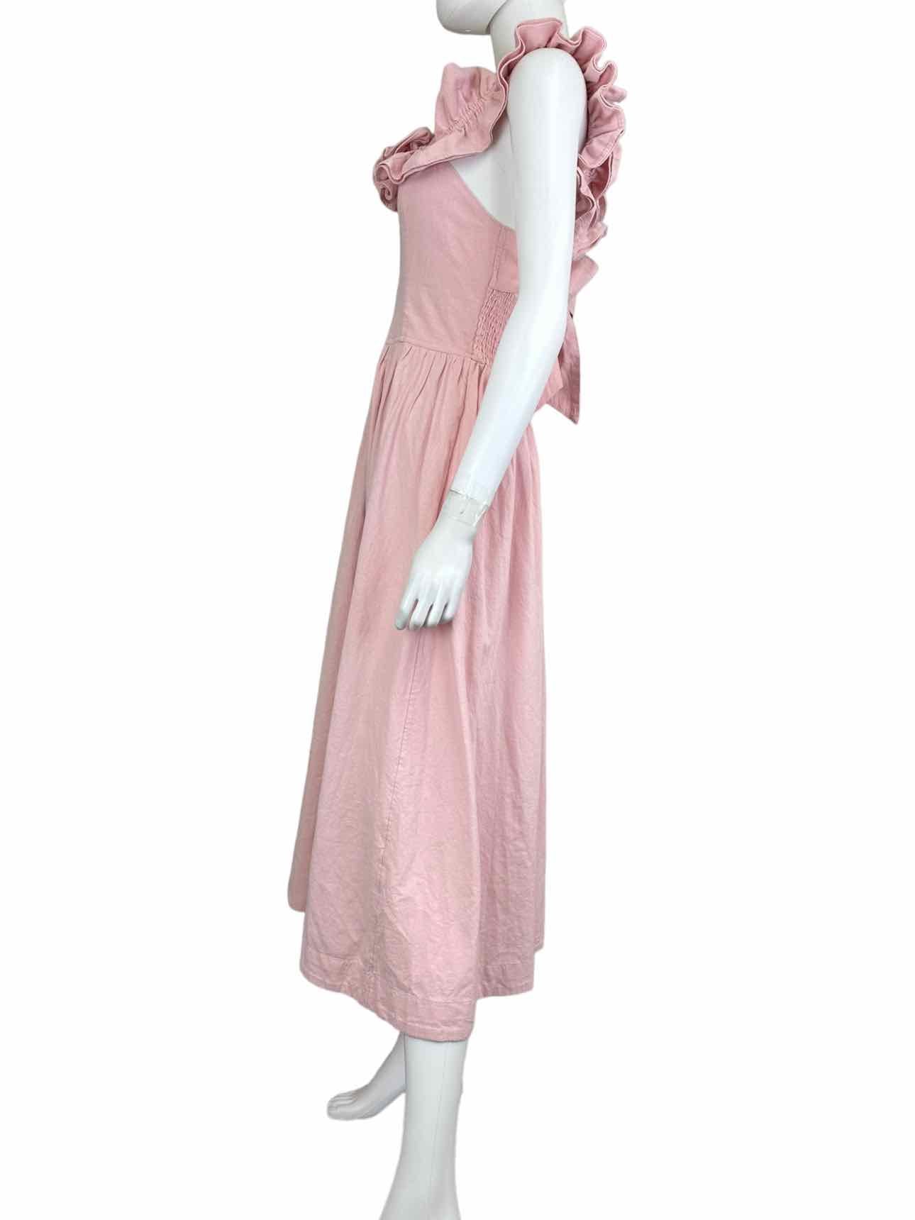 Free People NWT Pink Ruffle Maxi Dress Size S