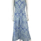 Talbots Blue and Mint Patterned Maxi Dress Size S