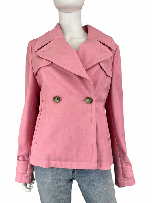 Ann Taylor Pink Double Breasted Jacket Size 14