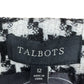 Talbots Black Wool Blend Houndstooth Jacket Size 12