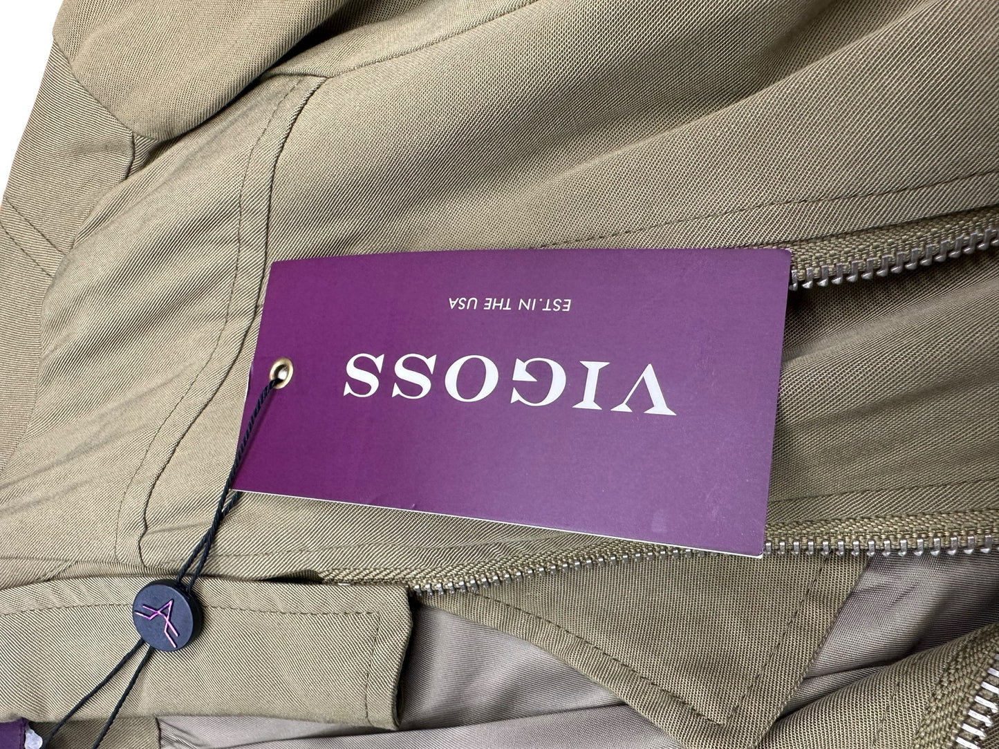 VIGOSS NWT Green Asymmetrical Zip Jacket Size L