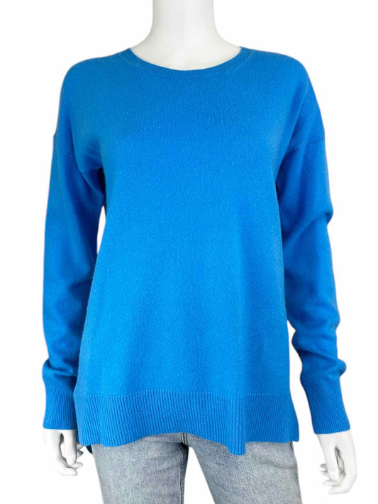 AQUA Blue 100% Cashmere Blue Sweater Size M