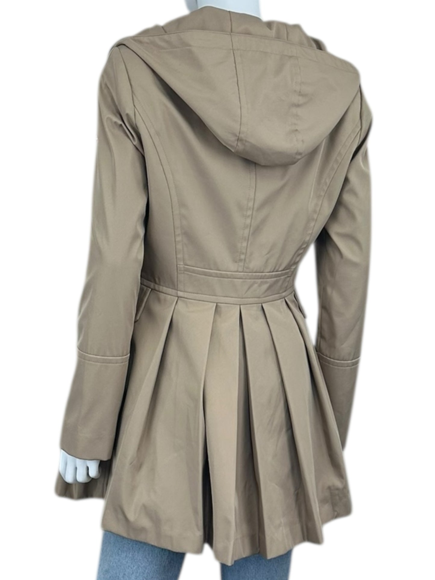 Calvin Klein Tan Hooded Trench Coat Size S