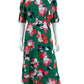 VINCE CAMUTO NWT Green Floral Pebble Crepe Mini Dress Size 6