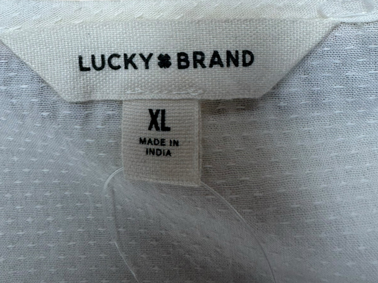 Lucky Brand Cream Blouse Size XL