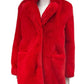 APPARIS Red Faux Fur Coat Size S