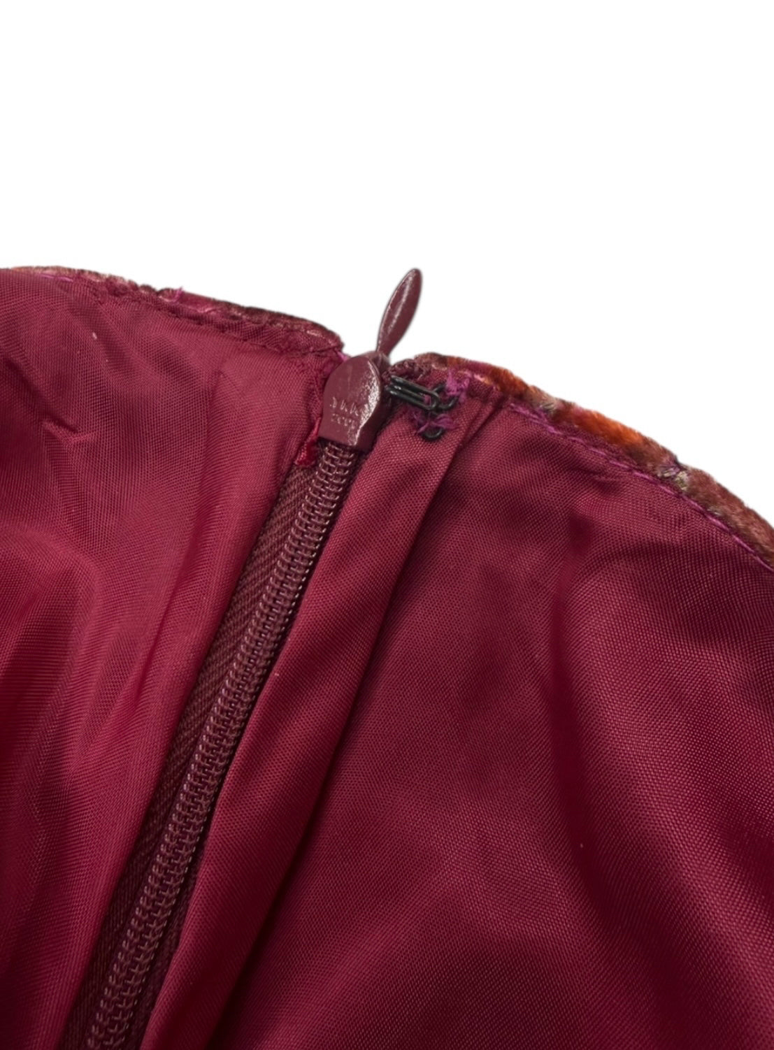 Cynthia Steffe Maroon Velvet Paisley Midi Skirt Size 6