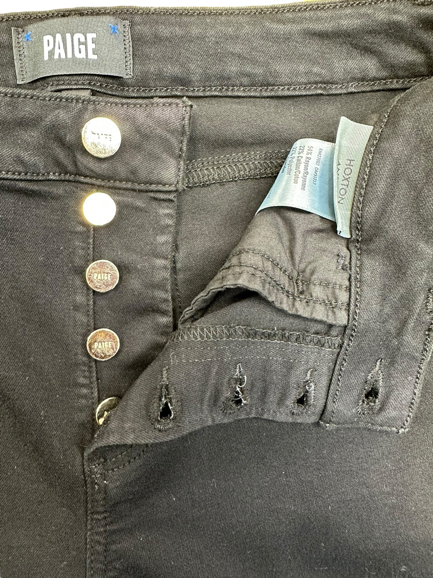 PAIGE Black Hoxton Ankle Jeans Size 27
