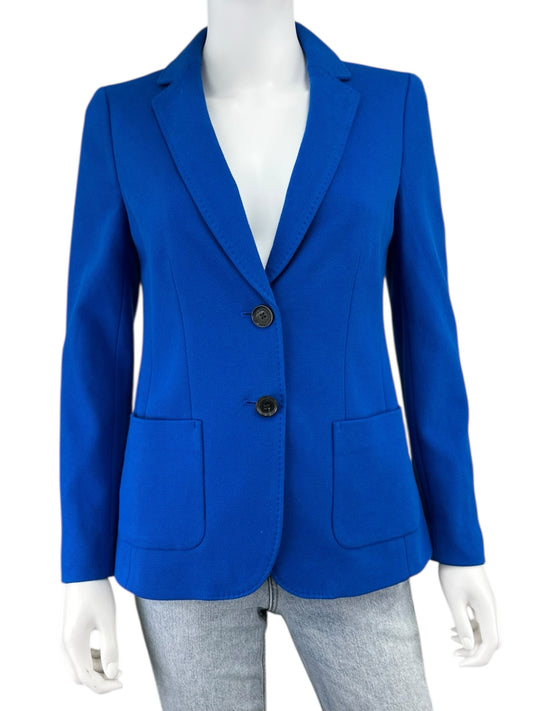 Talbots Electric Blue Cotton Blazer Size 2