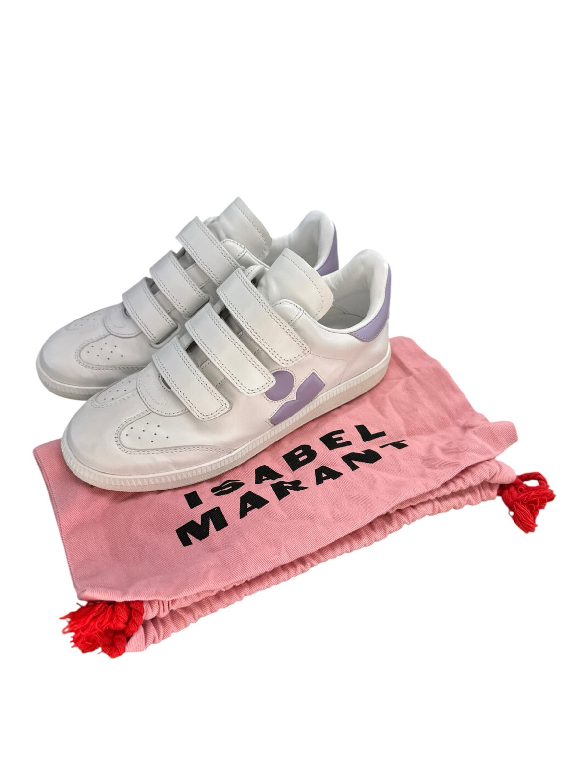 Isabel Marant Beth White/Lilac Low-Top Sneakers Size 37