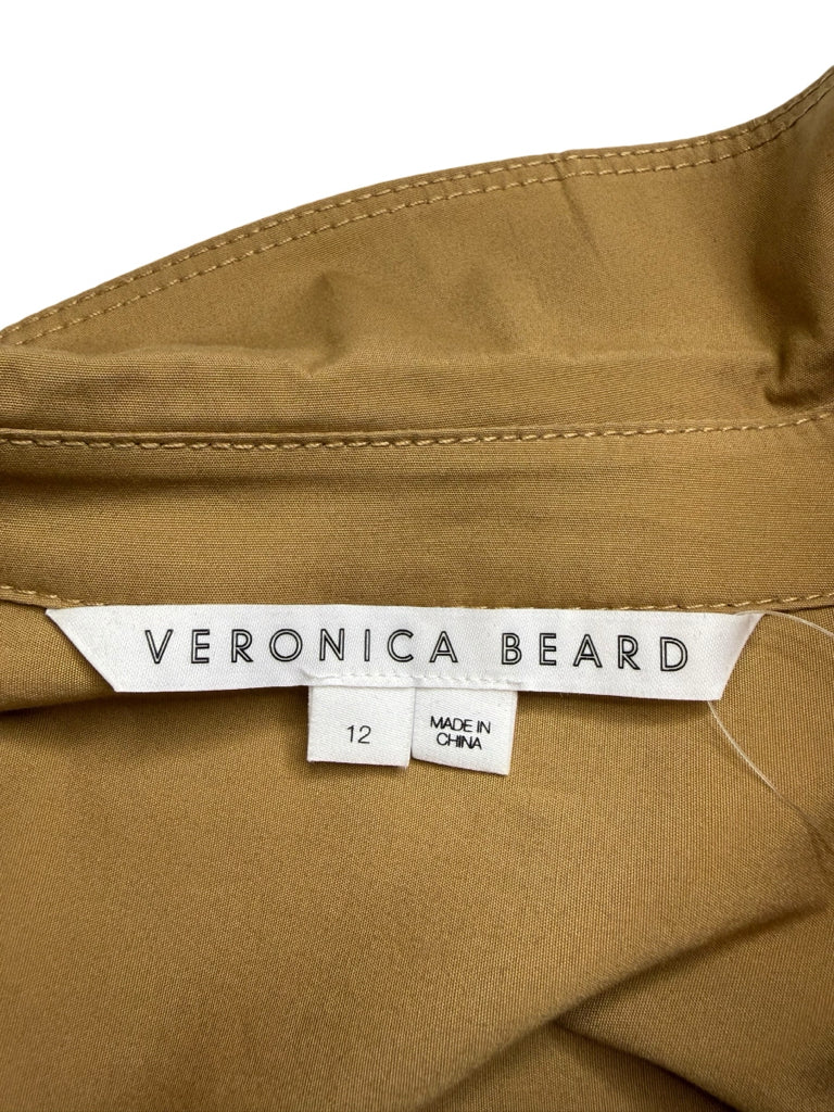 VERONICA BEARD Khaki Button-Down Mini Dress Size 12