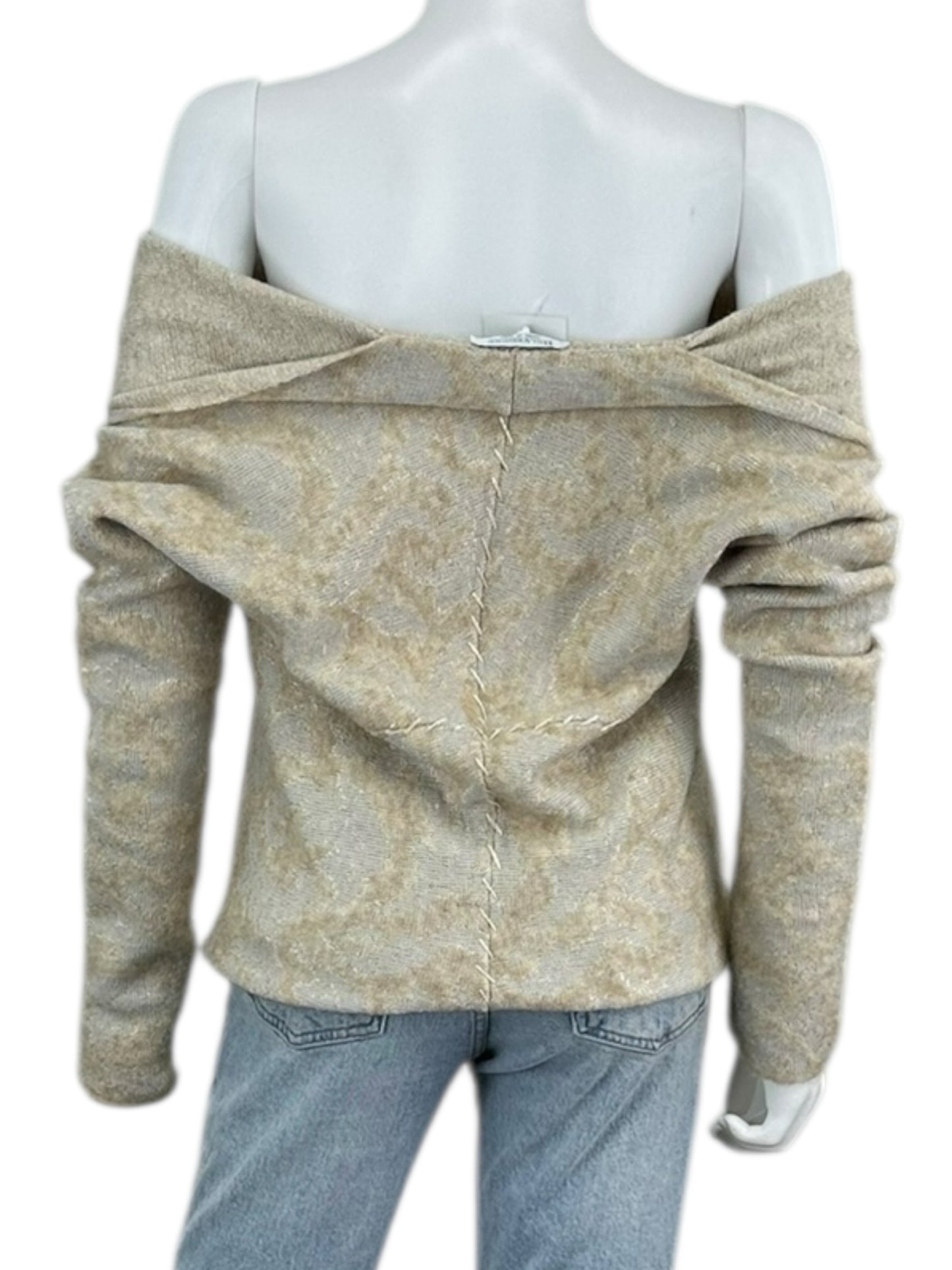 BELVEDERE Cream Wool Mohair Blend Sweater Size M